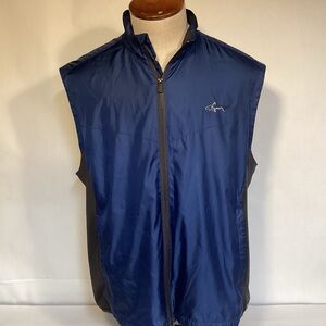 Tasso Elba Greg Norman Zip Up Blue Hydro Tech Golf Vest Men’s size XL